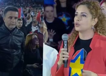 VIDEO/ “Vota duhet të jetë lumë për Ramën!” – Xhaçka mban fjalën në fushatë, Braçe ironizon: Po, po!
